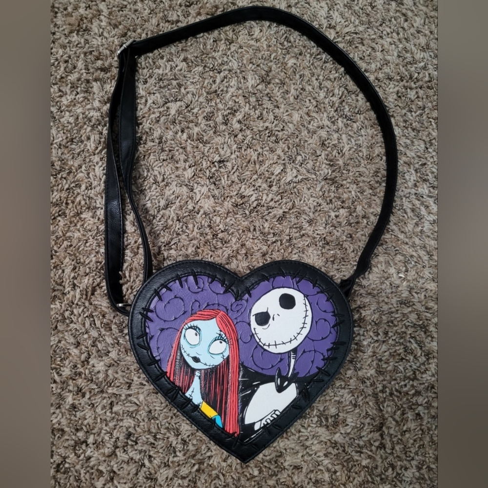 Loungefly Disney Nightmare Before Christmas heart crossbody purse